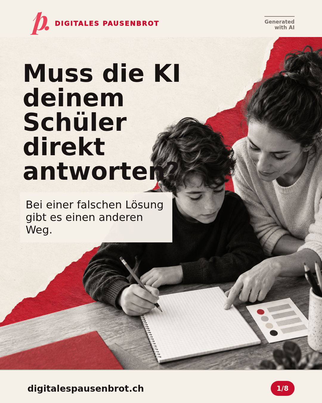 Muss die KI deinem Schüler direkt antworten? Bei einer falschen Lösung gibt es einen anderen Weg.