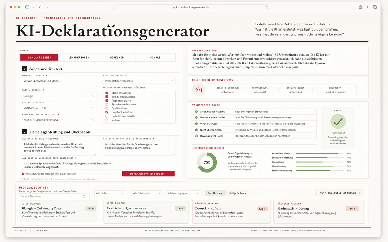 Vorschau-Bild zum KI-Deklarationsgenerator: Transparenz statt Misstrauen